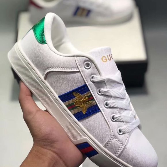 NEWGucci leather board shoes small white shoes